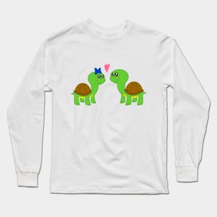 Turtle Love Girl + Boy Long Sleeve T-Shirt